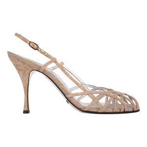 Dolce & Gabbana Gold Strappy Slingback  Shoe 39.5 / 9.5